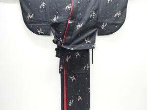 松梅楓模様織出し二部式小紋着物